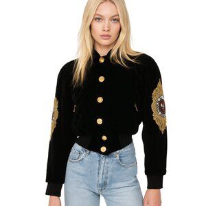 Vintage Escada RARE Velvet Quilted Bomber Jacket